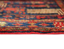 Kurdish Persian Rug 8'0" x 5'1" - Semi Antique Medallion Red, Blue Hand Knotted | detail view | SKU 110228