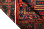 Kurdish Persian Rug 8'0" x 5'1" - Semi Antique Medallion Red, Blue Hand Knotted | side view | SKU 110228