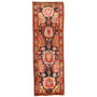 Sarab Persian Rug 12x3 ft - Semi Antique Medallion Camel, Blue Hand Knotted | front view | SKU 110232
