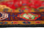 Tabriz Persian Rug 6'6" x 4'8" - Semi Antique Medallion Red, Cream Hand Knotted | corner detail | SKU 110233