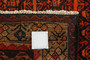 Meshkin Persian Rug 10x4 ft - Semi Antique Geometric Crimson, Green Hand Knotted | side view | SKU 110234