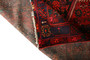 Kazvin Persian Rug 9'2" x 4'9" - Semi Antique Medallion Red, Blue Hand Knotted | full view | SKU 110235