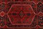 Kazvin Persian Rug 9x4 ft - Semi Antique Medallion Red, Blue Hand Knotted | back view | SKU 110235