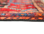 Zanjan Persian Rug 7'3" x 4'2" - Semi Antique Medallion Navy Blue, Crimson Hand Knotted | corner detail | SKU 110237