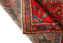 Zanjan Persian Rug 7x4 ft - Semi Antique Medallion Navy Blue, Crimson Hand Knotted | side view | SKU 110237