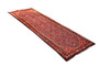 Farahan Persian Rug 10x3 ft - Semi Antique Medallion Red, Green Hand Knotted | corner detail | SKU 110239
