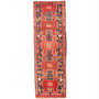 Ardabil Persian Rug 9'4" x 2'11" - Semi Antique Medallion Turquoise, White Hand Knotted | front view | SKU 110243