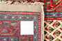 Arak Persian Rug 14x2 ft - Semi Antique Herati (Mahi), Diamond Lattice Cream, Crimson, Navy Blue Hand Knotted | side view | SKU 110244