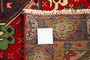 Tabriz Persian Rug 6'3" x 4'3" - Semi Antique Medallion Red, Cream Hand Knotted | back view | SKU 110245