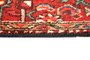 Hamadan Persian Rug 8'11" x 2'7" - Semi Antique Afshan Red, Blue Hand Knotted | corner detail | SKU 110246