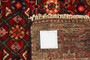 Hamadan Persian Rug 8'11" x 2'7" - Semi Antique Afshan Red, Blue Hand Knotted | side view | SKU 110246