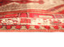 Ardabil Persian Rug 10x3 ft - Semi Antique Medallion Turquoise, White Hand Knotted | side view | SKU 110247