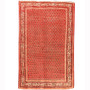 Arak Persian Rug 6'7" x 4'3" - Semi Antique Medallion Crimson, Red Hand Knotted | front view | SKU 110248