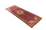 Farahan Persian Rug 10'4" x 3'5" - Semi Antique Medallion Red, Green Hand Knotted | detail view | SKU 110252