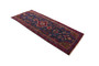 Zanjan Persian Rug 10'4" x 3'11" - Semi Antique Medallion Navy Blue, Crimson Hand Knotted | detail view | SKU 110286