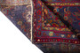 Zanjan Persian Rug 10x3 ft - Semi Antique Medallion Navy Blue, Crimson Hand Knotted | full view | SKU 110286
