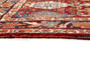 Hamadan Persian Rug 10'9" x 3'7" - Semi Antique Afshan Red, Blue Hand Knotted | corner detail | SKU 110287