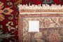 Hamadan Persian Rug 10'9" x 3'7" - Semi Antique Afshan Red, Blue Hand Knotted | back view | SKU 110287
