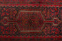 Hamadan Persian Rug 11'4" x 4'11" - Semi Antique Afshan Red, Blue Hand Knotted | side view | SKU 110288