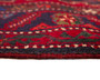 Zanjan Persian Rug 10x4 ft - Semi Antique Medallion (Toranj), Geometric Madder Red, Navy Blue, Crimson Hand Knotted | side view | SKU 110289