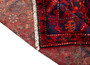 Zanjan Persian Rug 10'8" x 4'11" - Semi Antique Medallion Navy Blue, Crimson Hand Knotted | back view | SKU 110289