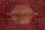 Zanjan Persian Rug 10x5 ft - Semi Antique Medallion (Toranj), Herati (Mahi) Dark Red, Madder Red, Navy Blue Hand Knotted | back view | SKU 110291