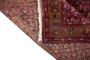 Zanjan Persian Rug 10'2" x 5'11" - Semi Antique Medallion Navy Blue, Crimson Hand Knotted | pile detail | SKU 110291