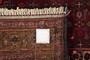 Zanjan Persian Rug 10'2" x 5'11" - Semi Antique Medallion Navy Blue, Crimson Hand Knotted | side view | SKU 110291