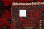Zanjan Persian Rug 8x4 ft - Semi Antique Medallion Navy Blue, Crimson Hand Knotted | back view | SKU 110294