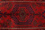 Zanjan Persian Rug 8'3" x 4'7" - Semi Antique Medallion Navy Blue, Crimson Hand Knotted | side view | SKU 110294