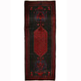 Bijar Persian Rug 13x5 ft - Semi Antique Medallion Crimson, Navy Blue Hand Knotted | front view | SKU 110300