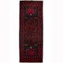 Bijar Persian Rug 13x4 ft - Semi Antique Medallion Crimson, Navy Blue Hand Knotted | front view | SKU 110303