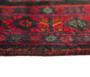 Bijar Persian Rug 12'2" x 4'11" - Semi Antique Medallion Crimson, Navy Blue Hand Knotted | corner detail | SKU 110305