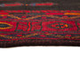 Bijar Persian Rug 12x5 ft - Semi Antique Medallion Dark Red, Crimson, Navy Blue Hand Knotted | corner detail | SKU 110306