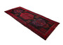 Bijar Persian Rug 12'6" x 5'4" - Semi Antique Medallion Crimson, Navy Blue Hand Knotted | detail view | SKU 110310