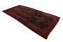 Bijar Persian Rug 14'2" x 5'1" - Semi Antique Medallion Crimson, Navy Blue Hand Knotted | detail view | SKU 110315