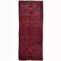 Bijar Persian Rug 14x5 ft - Semi Antique Herati (Mahi), Geometric Dark Red, Navy Blue, Crimson Hand Knotted | front view | SKU 110323