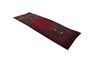 Senneh Persian Rug 14x4 ft - Semi Antique Medallion Crimson, Navy Blue Hand Knotted | detail view | SKU 110335