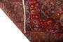 Senneh Persian Rug 10'0" x 5'2" - Semi Antique Medallion Crimson, Navy Blue Hand Knotted | side view | SKU 110343