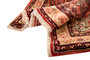 Kurdish Persian Rug 9x3 ft - Semi Antique Medallion Red, Blue Hand Knotted | detail view | SKU 110352