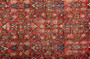 Kurdish Persian Rug 9x3 ft - Semi Antique Medallion Red, Blue Hand Knotted | back view | SKU 110352