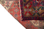 Bijar Persian Rug 11x4 ft - Semi Antique Medallion Crimson, Navy Blue Hand Knotted | pile detail | SKU 110355