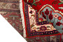 Hamadan Persian Rug 4'5" x 3'1" - Semi Antique Afshan Red, Blue Hand Knotted | side view | SKU 110361