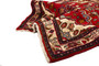 Hamadan Persian Rug 4'7" x 2'11" - Semi Antique Afshan Red, Blue Hand Knotted | full view | SKU 110362