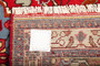 Hamadan Persian Rug 4'7" x 2'11" - Semi Antique Afshan Red, Blue Hand Knotted | side view | SKU 110362