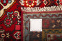 Hamadan Persian Rug 4'11" x 3'1" - Semi Antique Afshan Red, Blue Hand Knotted | back view | SKU 110363