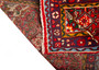 Hamadan Persian Rug 4x3 ft - Semi Antique Afshan Red, Blue Hand Knotted | pile detail | SKU 110364