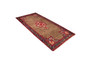 Kurdish Persian Rug 10'4" x 5'4" - Semi Antique Medallion Red, Blue Hand Knotted | detail view | SKU 110368