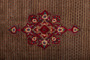 Kurdish Persian Rug 10'4" x 5'4" - Semi Antique Medallion Red, Blue Hand Knotted | side view | SKU 110368
