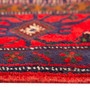 Bijar Persian Rug 8x4 ft - Semi Antique Medallion Crimson, Navy Blue Hand Knotted | side view | SKU 110369